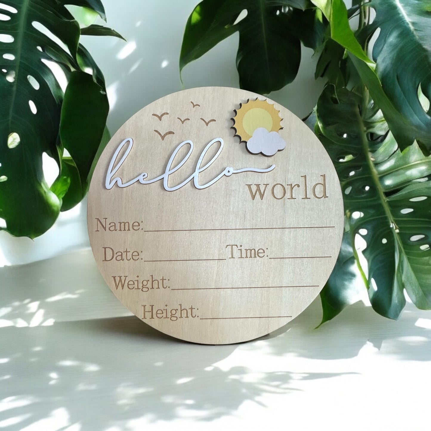 Hello world 3D plaque