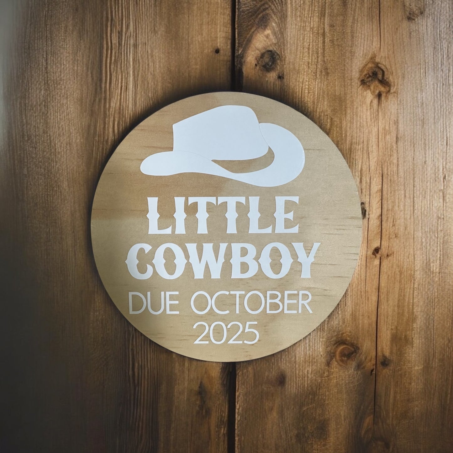 Cowboy pregnancy announcement