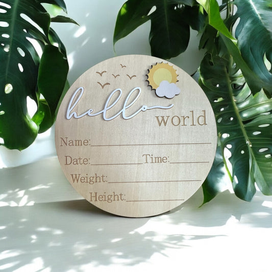 Hello world 3D plaque