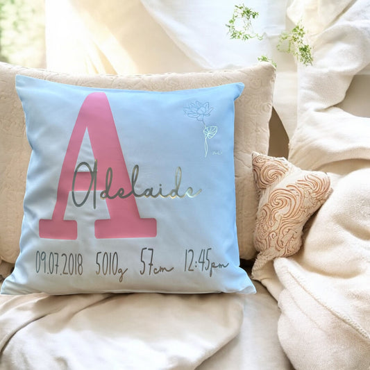 Keepsake Personalised birth pillow case